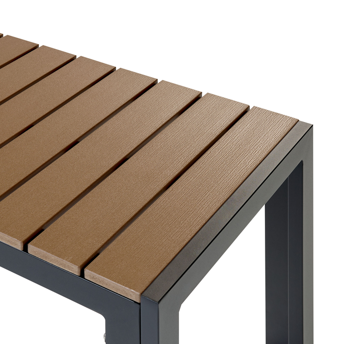 Beliani - NARDO - Tuinset voor 6 - Zwart|Bruin - Kunsthout