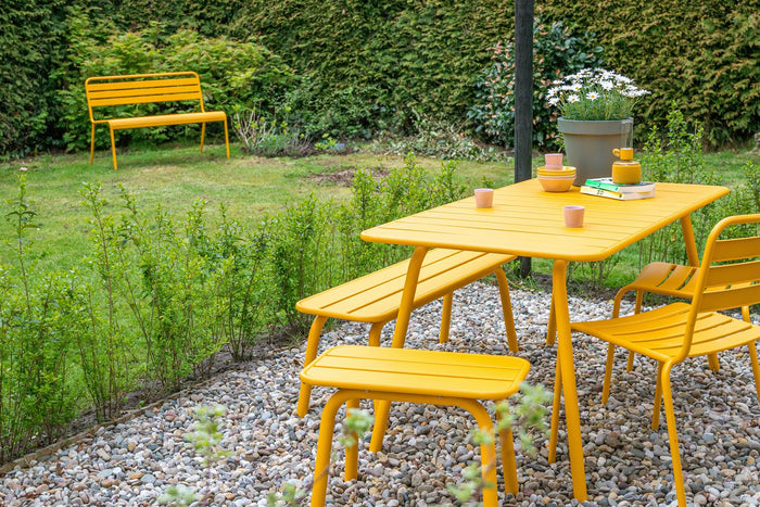 Metalen tuinset Max 150 cm okergeel - 4-delig