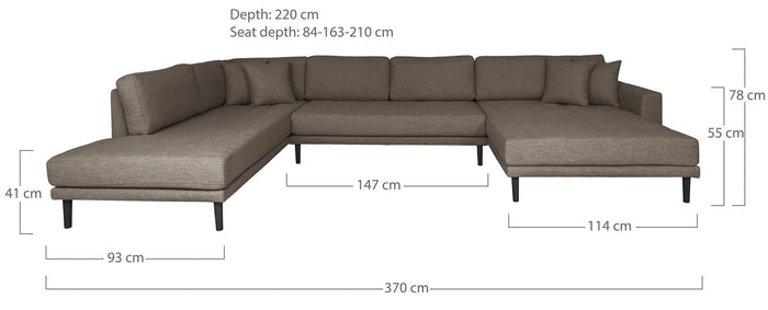 House Nordic - U-Bank Open Einde Rechts - Bruin - Lido