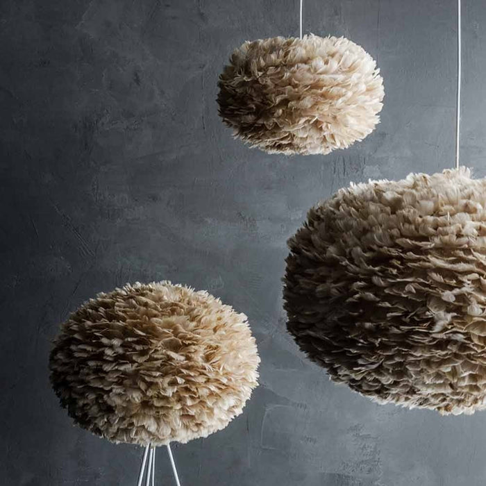 Umage Eos Medium hanglamp light brown - met koordset zwart - Ø 45 cm