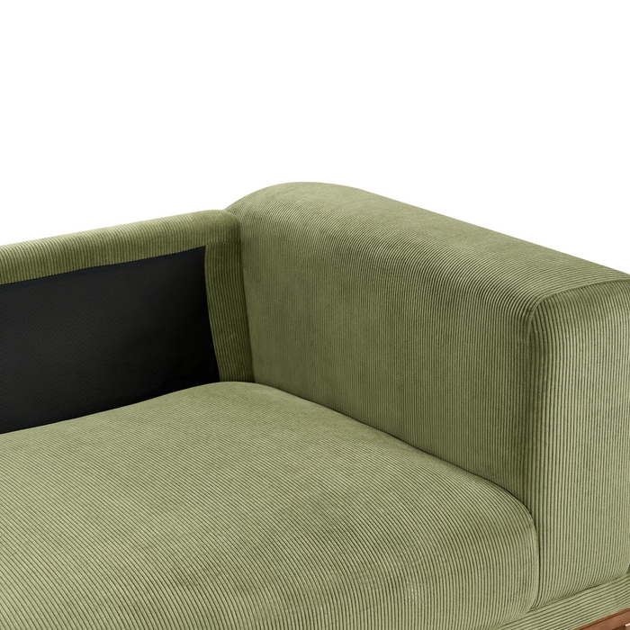 Beliani - VENG - Vierzitsbank - Groen - Corduroy