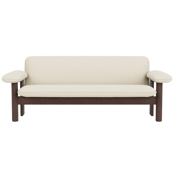 Audo Copenhagen Brasilia 2-zits bank donker eiken Bouclé 02 Beige