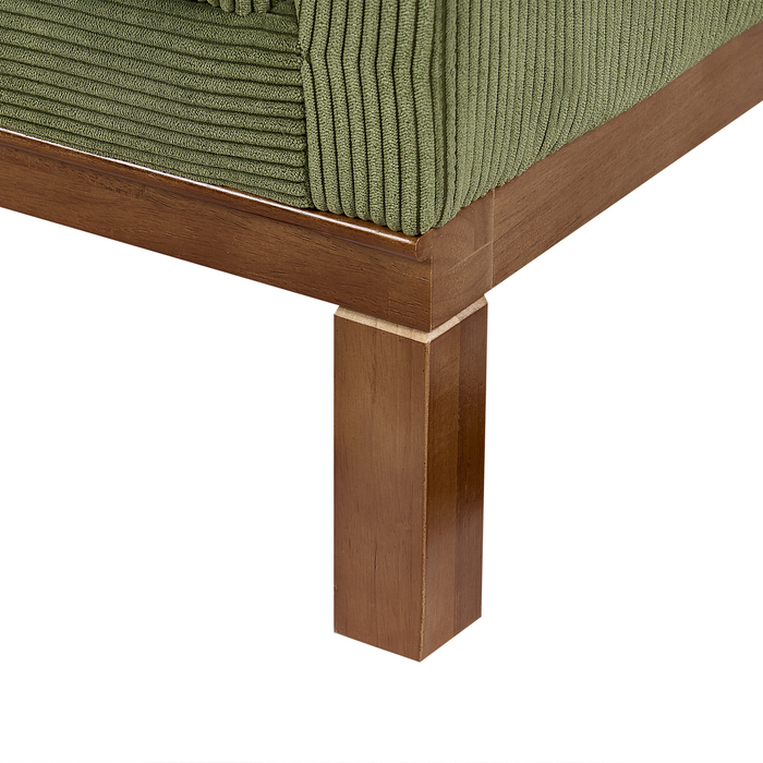 Beliani - VENG - Vierzitsbank - Groen - Corduroy