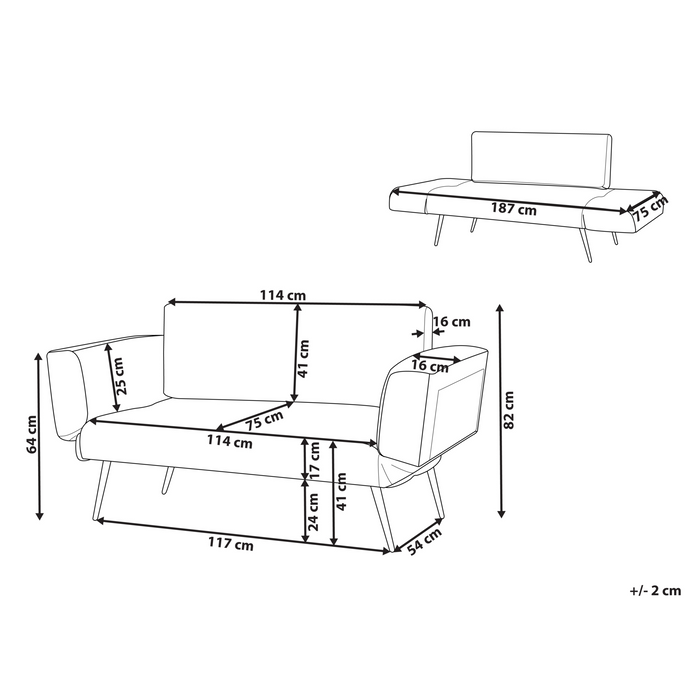 Beliani - SAARELA - Slaapbank - Beige - Polyester