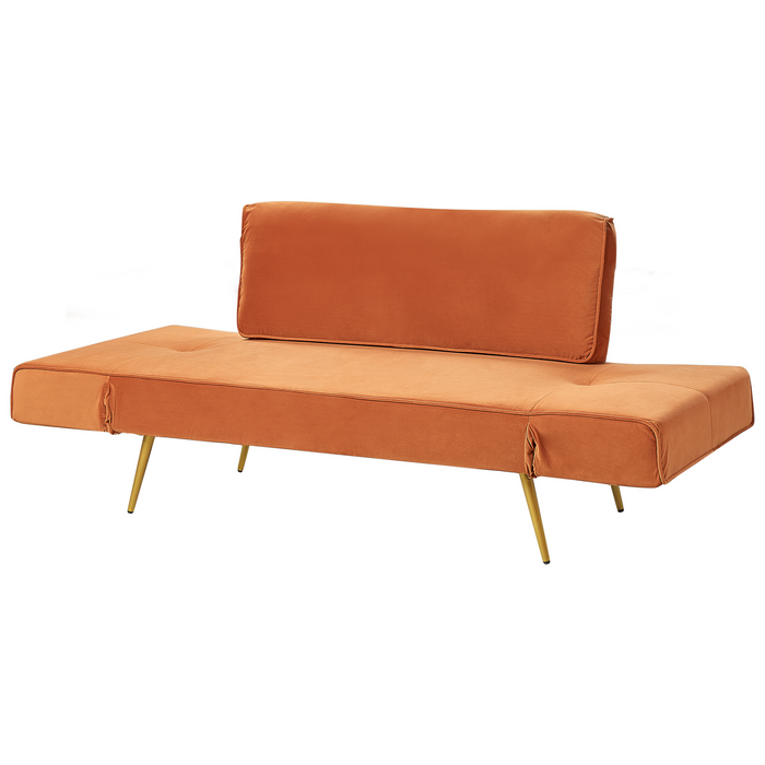 Beliani - SAARELA - Slaapbank - Oranje - Fluweel