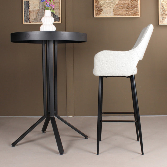 DS4U Lenon barkruk bouclé 2.0 - 75 cm - ivoor