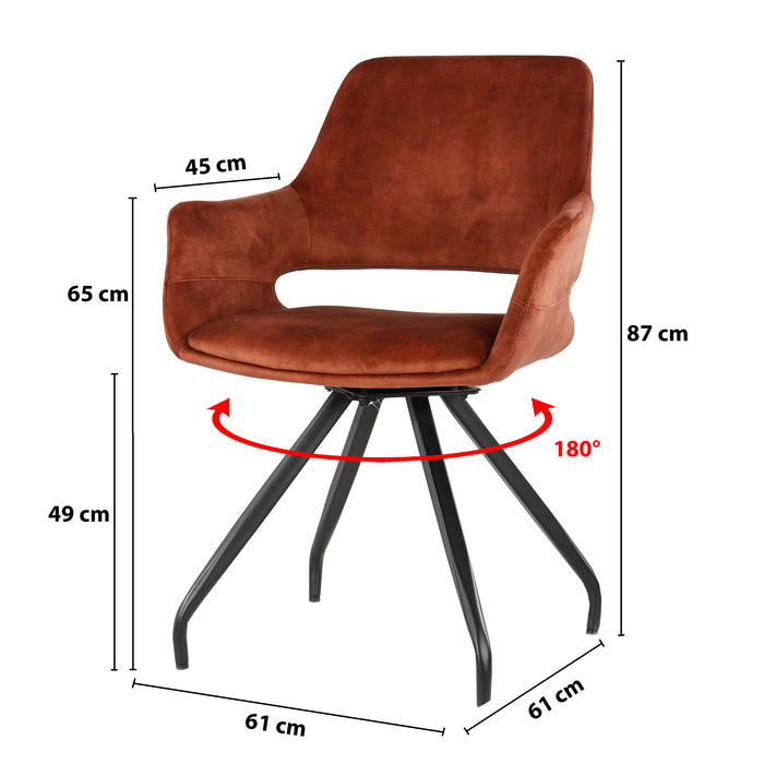 Livingfurn Capp Rust Velvet