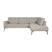 Hoekbank Alford - Beige - Textiel - 260x85x208cm (BxHxD)