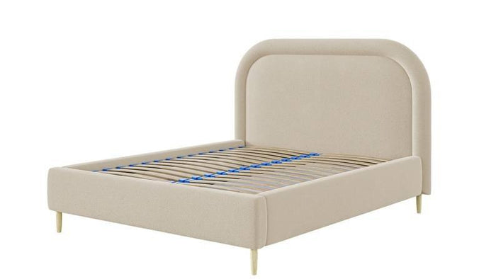 NADUVI Collection Bedframe Lorena chenille 140 x 200 cm