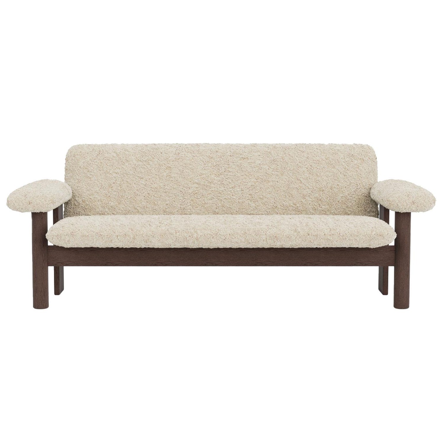 Audo Copenhagen Brasilia 2-zits bank donker eiken Sheepskin Nature