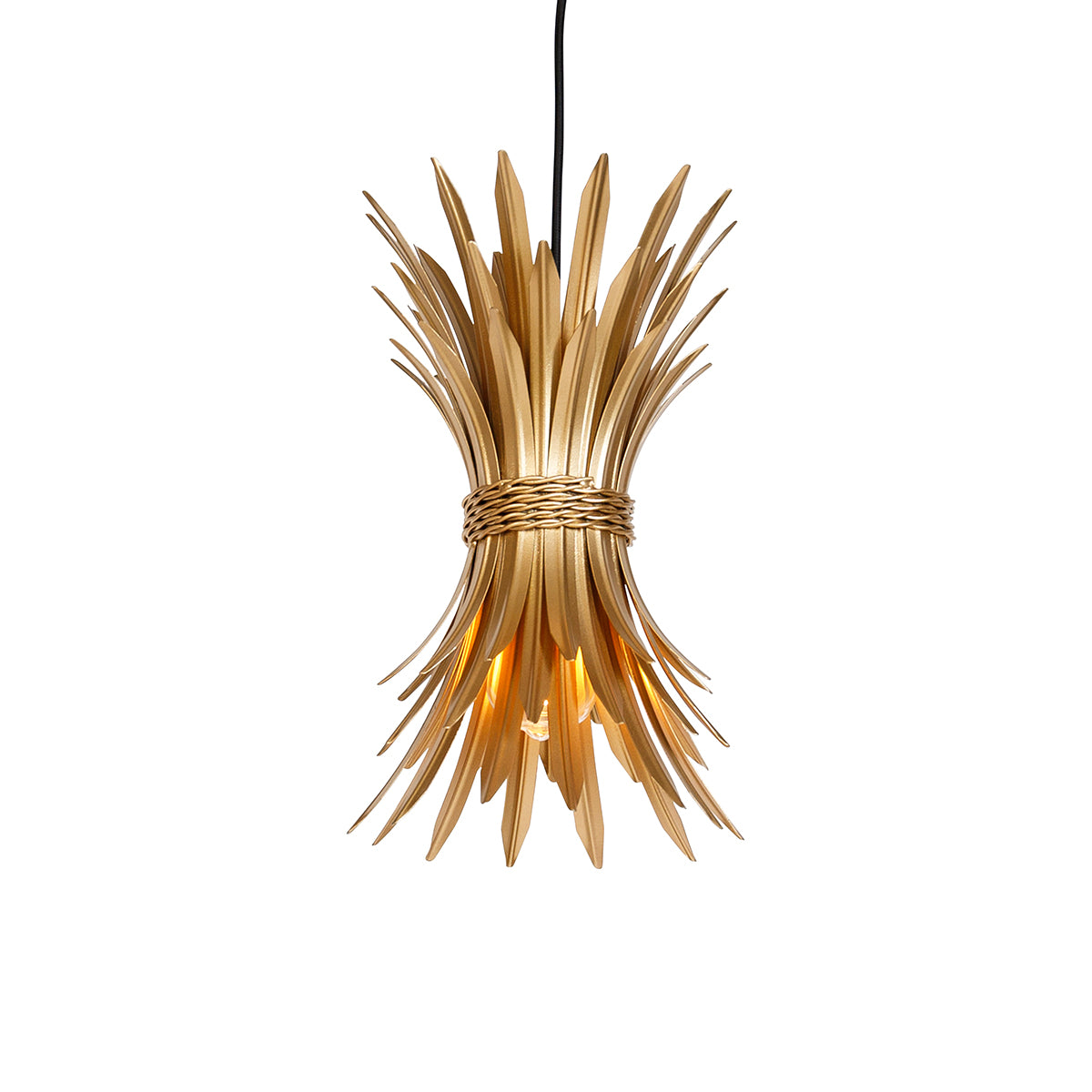 QAZQA Art Deco hanglamp goud met zwart - Wesley
