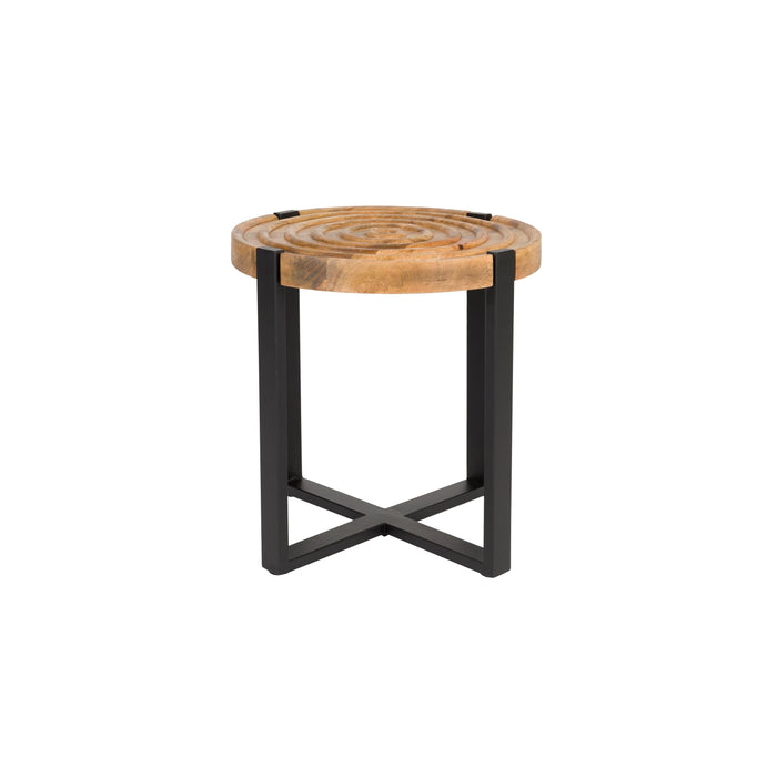 Housecraft Living Buz Bijzettafel Rond 40 cm Mangohout - Bruin