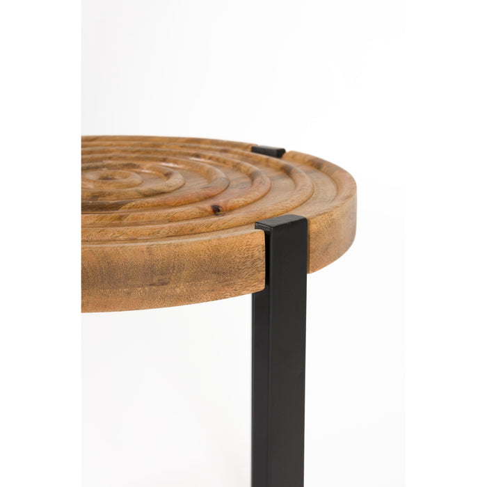 Housecraft Living Buz Bijzettafel Rond 40 cm Mangohout - Bruin