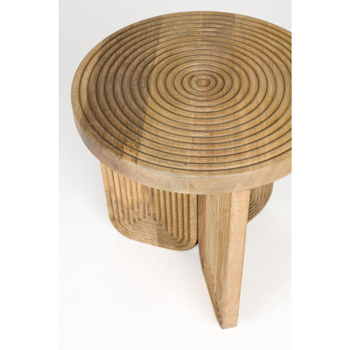 Housecraft Living Maeze Bijzettafel Hout Rond 40 cm - Bruin