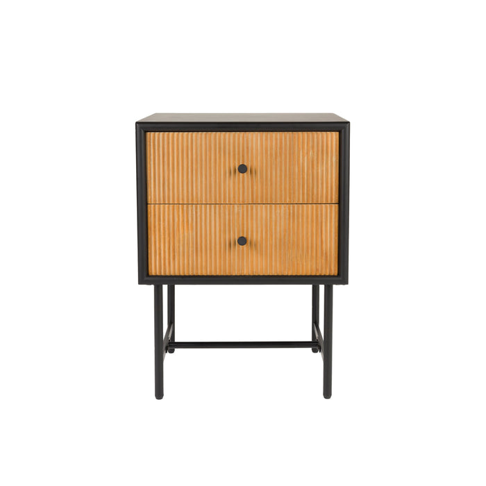 Housecraft Living Coztilla Bijzettafel| Nachtkastje Zwart| Bruin