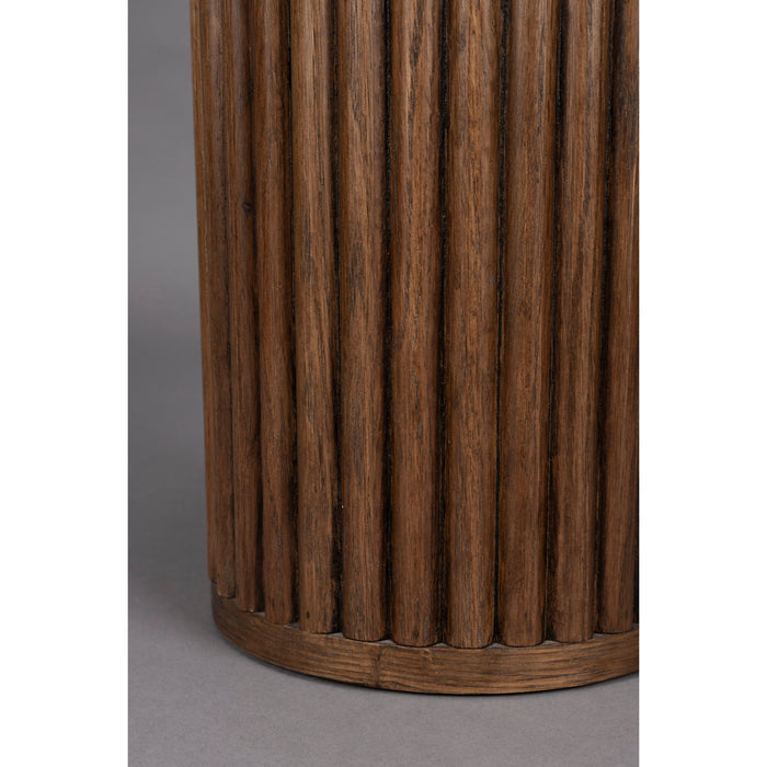 Dutchbone Arda Bijzettafel Rond 35 cm Travertin| Steen  - Beige