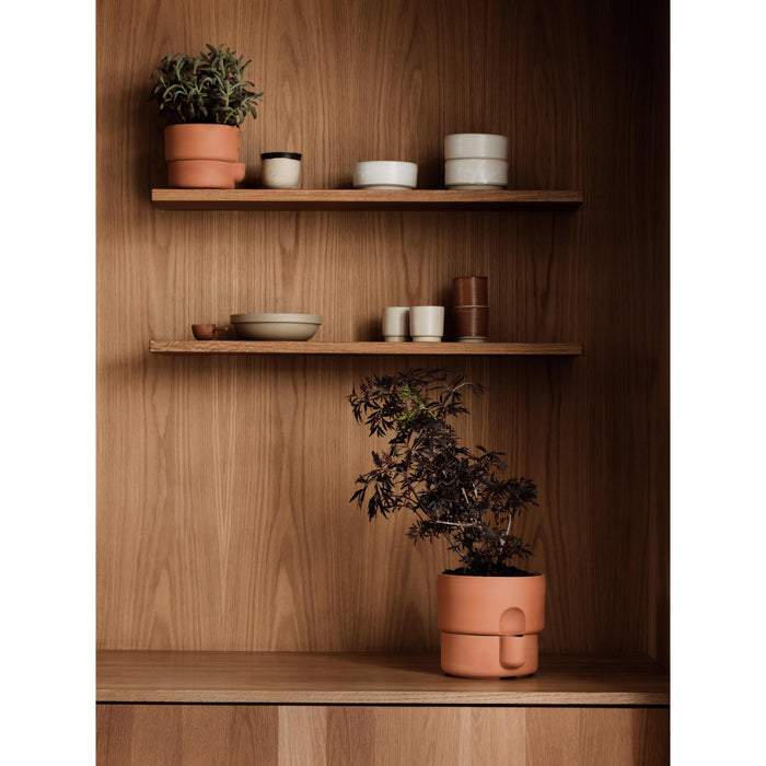 Oasis plantenbak large Ø27.5 wit|terracotta