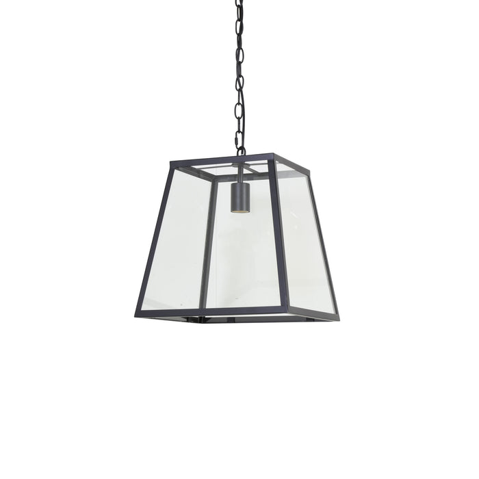 Light & Living Hanglamp SAUNTE - Glas Metaal Zwart