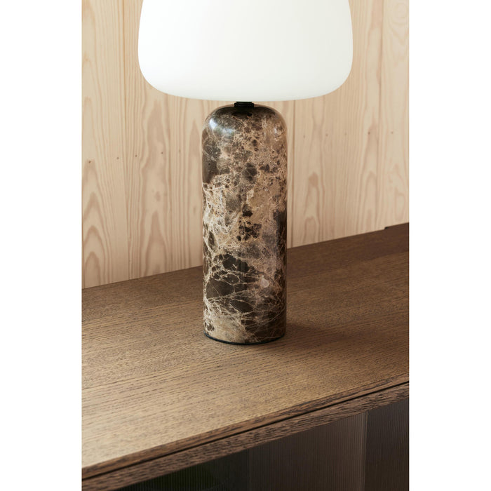 Northern Kin tafellamp LED H40 wit | Dark Emperador marmer