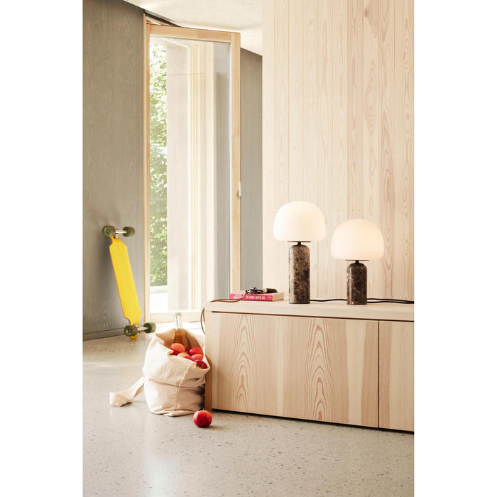 Northern Kin tafellamp LED H40 wit | Dark Emperador marmer