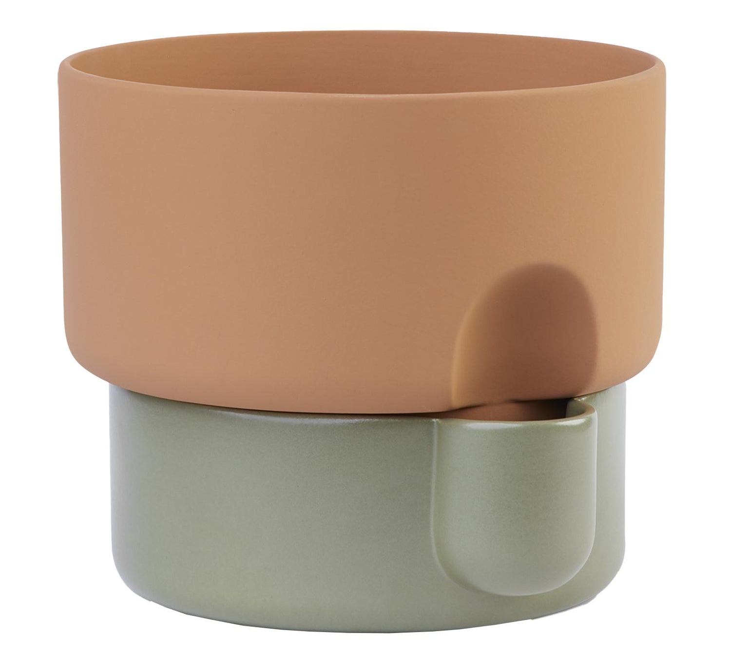 Oasis plantenbak large Ø27.5 groen|terracotta