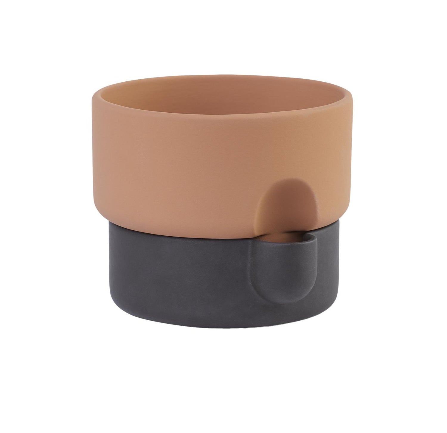 Oasis plantenbak small Ø15 donkerbruin|terracotta