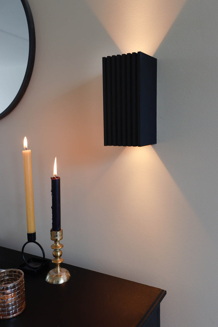 Blij Design Wandlamp Brick Zwart 2x GU10