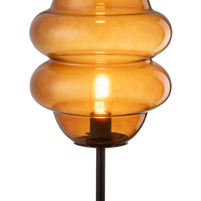 J-Line - Tafellamp Honinglepel Glas Bruin - 28x28x52cm