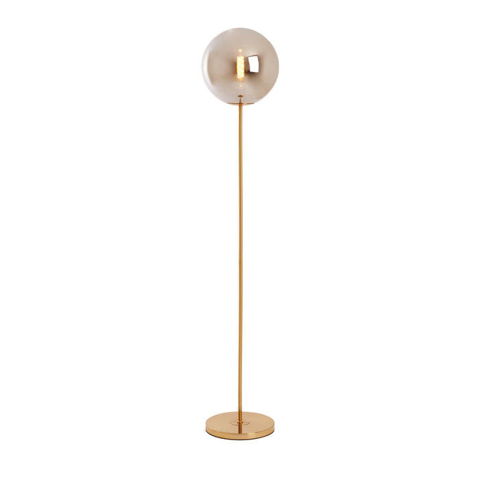 Light&living Vloerlamp Ø30x160 cm MEDINA glas smoke+goud