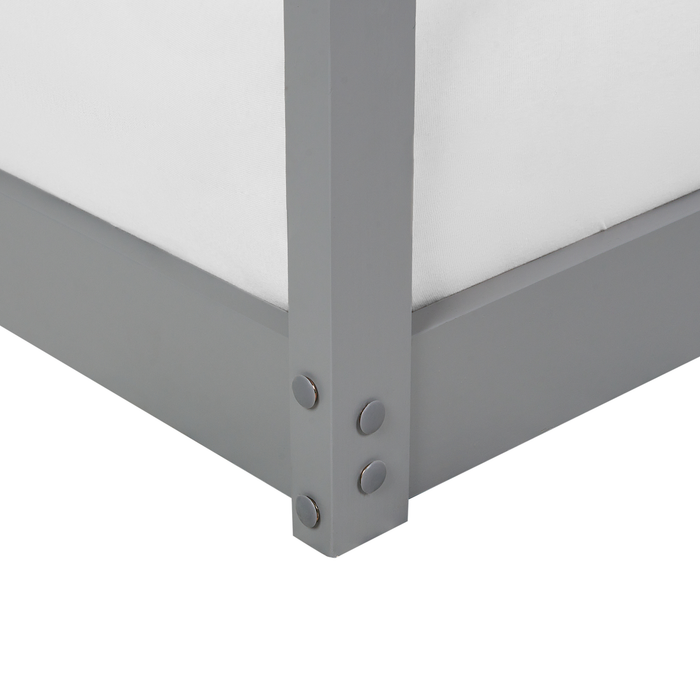 Beliani - LABATUT - Stapelbed - Grijs - 90 x 200 cm - Dennenhout