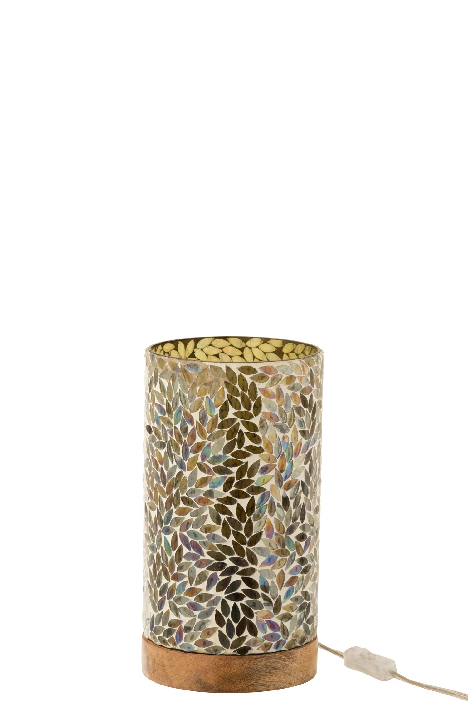 J-Line - Tafellamp Mozaiek Glas Groen Small - 15x15x29.5cm