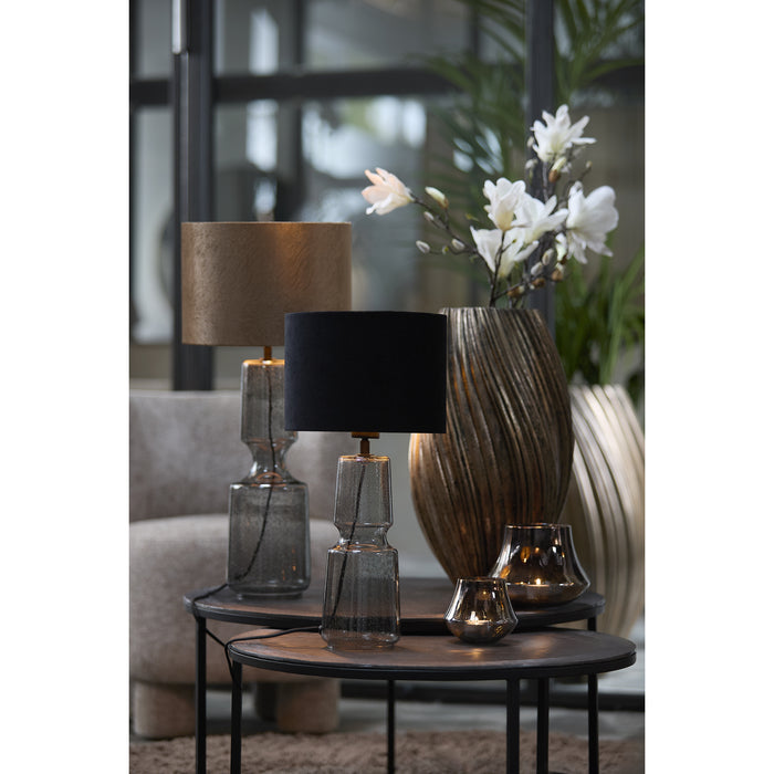 Light & Living Light&living Lampvoet Ø15x51 cm LABIN glas smoke+zwart