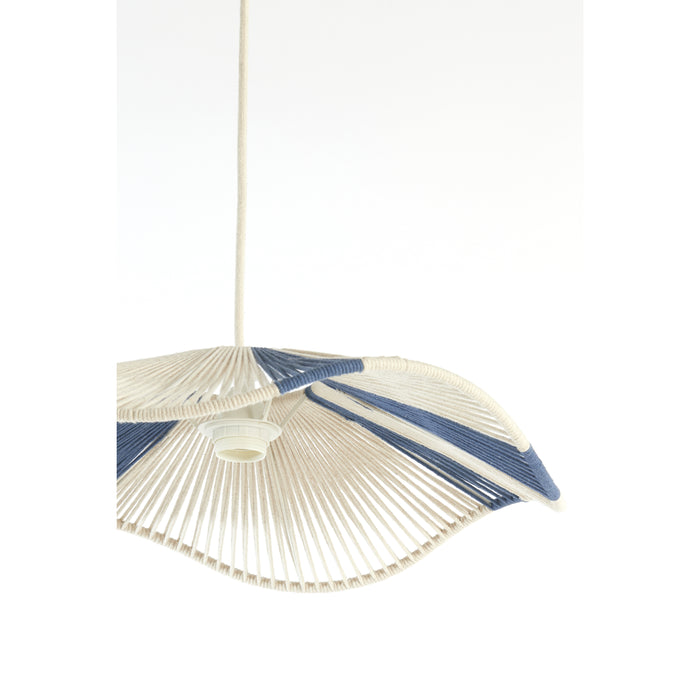 Light & Living Light&living Hanglamp Ø50x12 cm RAFA crème+blauw