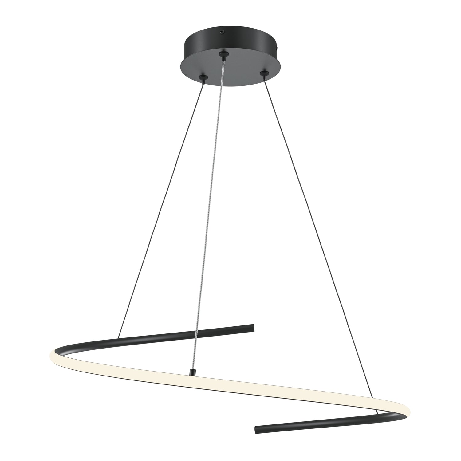Maytoni - Hanglamp Curve - Zwart - Ø60
