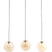 Light&living Hanglamp 3L 120x30x30 cm MEDINA glas amber+goud