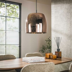 Hoyz Collection - Hanglamp 1L Drift Glass - Copper Color Glas