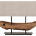 MUST Living Table lamp Log Erosion,58x70x28 cm, linen natural shade