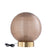 PTMD Korrin Brown embossed rib glass table lamp ball L