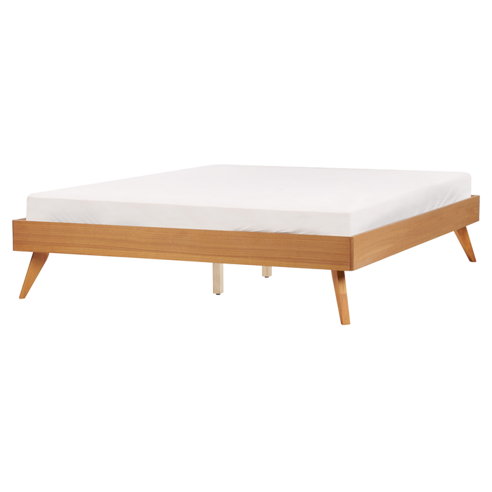 Beliani - BERRIC - Tweepersoonsbed - Lichthout - 160 x 200 cm - MDF