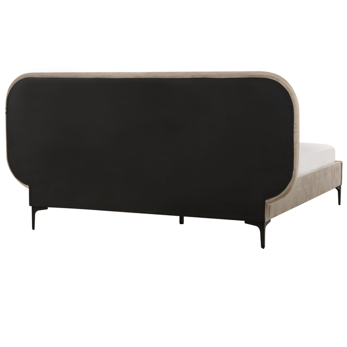 Beliani - SUZETTE - Tweepersoonsbed - Taupe - 140 x 200 cm - Polyester