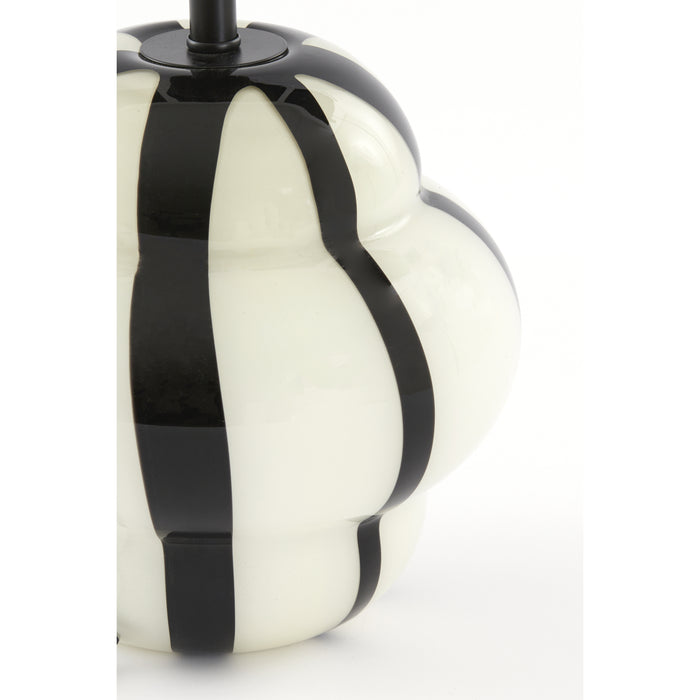 Light&living Lampvoet Ø22x28 cm YLIEN glas crème-zwart+zwart