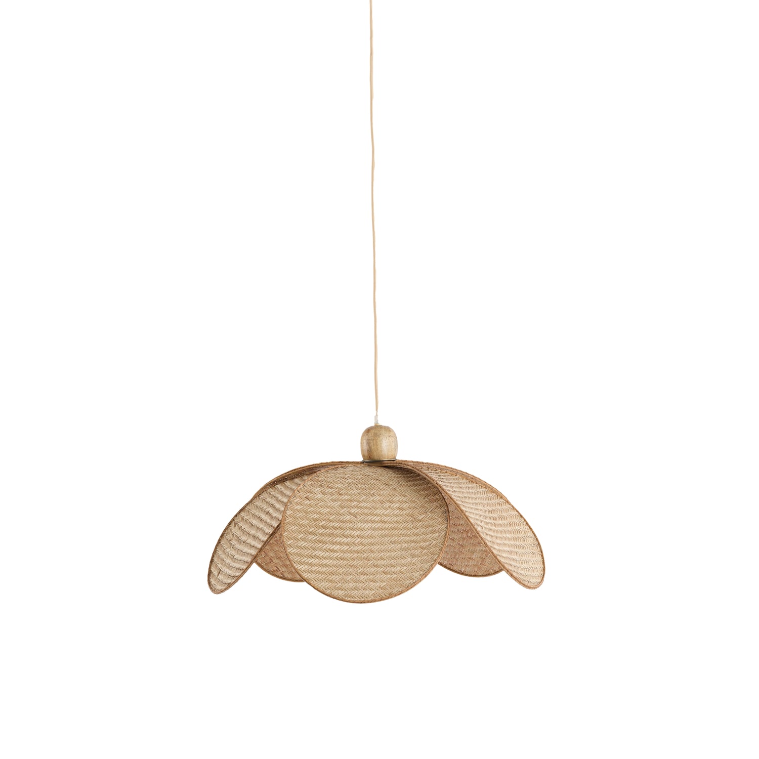 Light&living Hanglamp Ø48x29 cm LAVRIO webbing naturel+hout