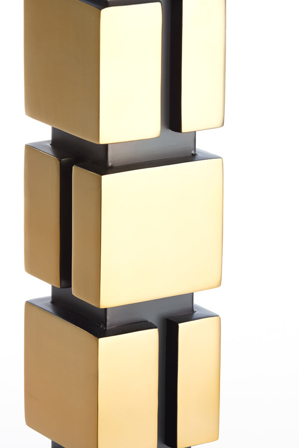 Light&living Lampvoet 11x11x68 cm CAIO mat goud-mat zwart