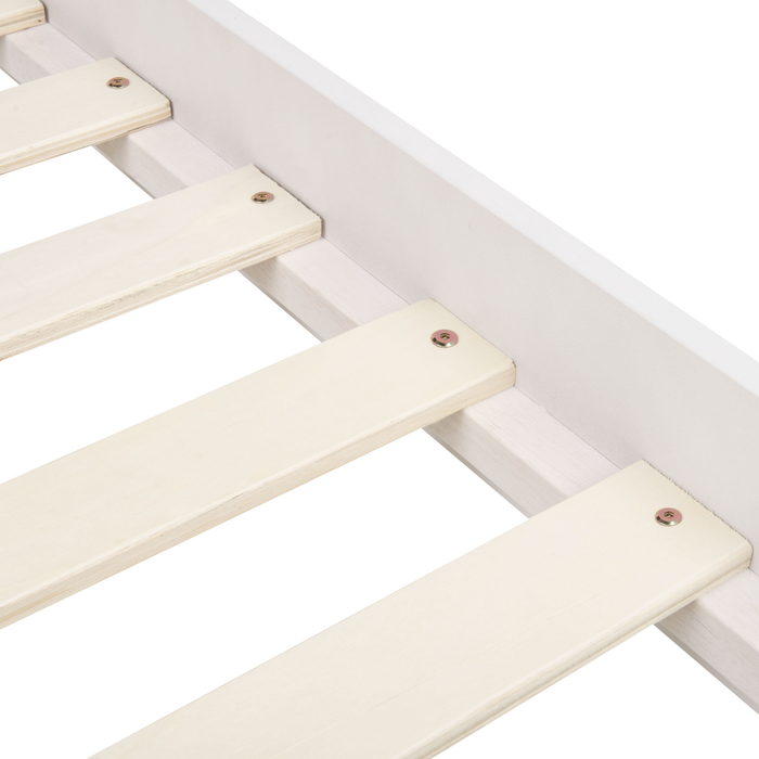 Beliani - BERRIC - Tweepersoonsbed - Wit - 160 x 200 cm - MDF