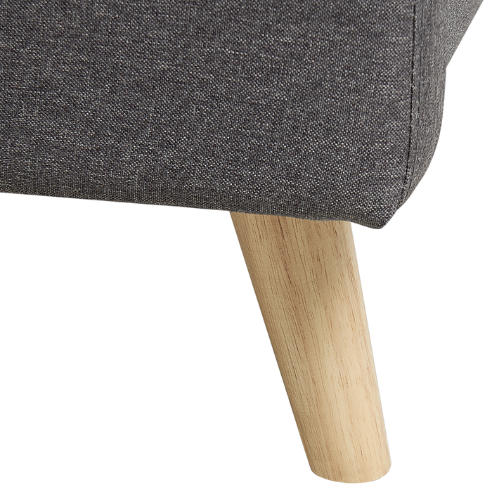 Beliani-RENNES II-Tweepersoonsbed-Donkergrijs-160 x 200 cm-Polyester