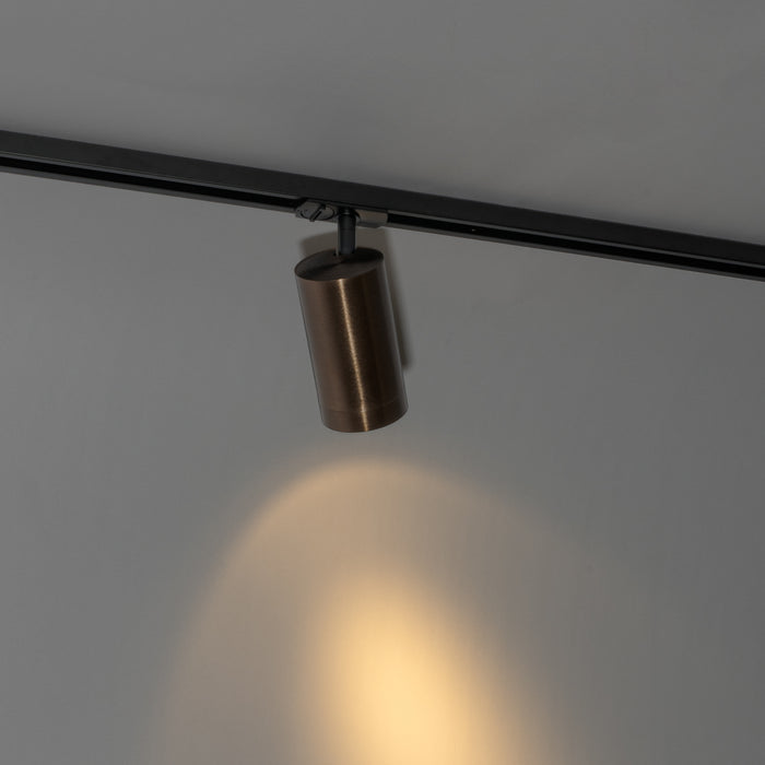 QAZQA Moderne spot donker brons voor railsysteem 1-fase 70mm - Iconic