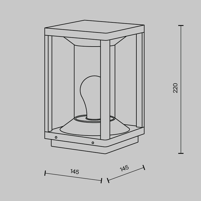 Maytoni Outdoor - Landschapsverlichting Cell - Grafiet