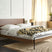 Beliani-LIBERMONT-Tweepersoonsbed-Donkerbruin-160 x 200 cm-MDF