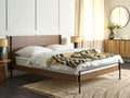 Beliani-LIBERMONT-Tweepersoonsbed-Donkerbruin-160 x 200 cm-MDF