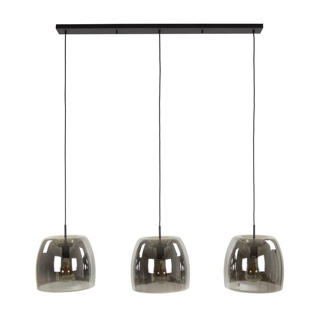 Hoyz Collection - Hanglamp 3L Drift Glass - Smoke Grey Glas
